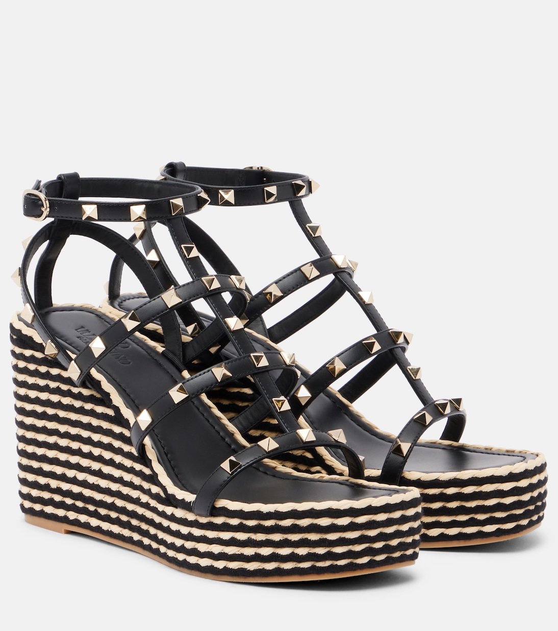 Alpargatas Rockstud Torchon de piel | Valentino Garavani