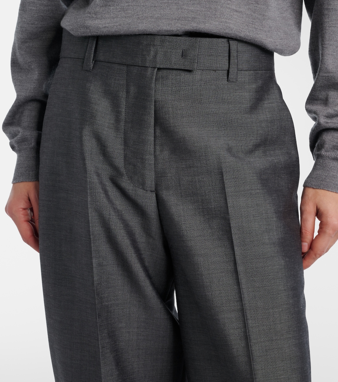Mohair and wool wide-leg pants | Miu Miu
