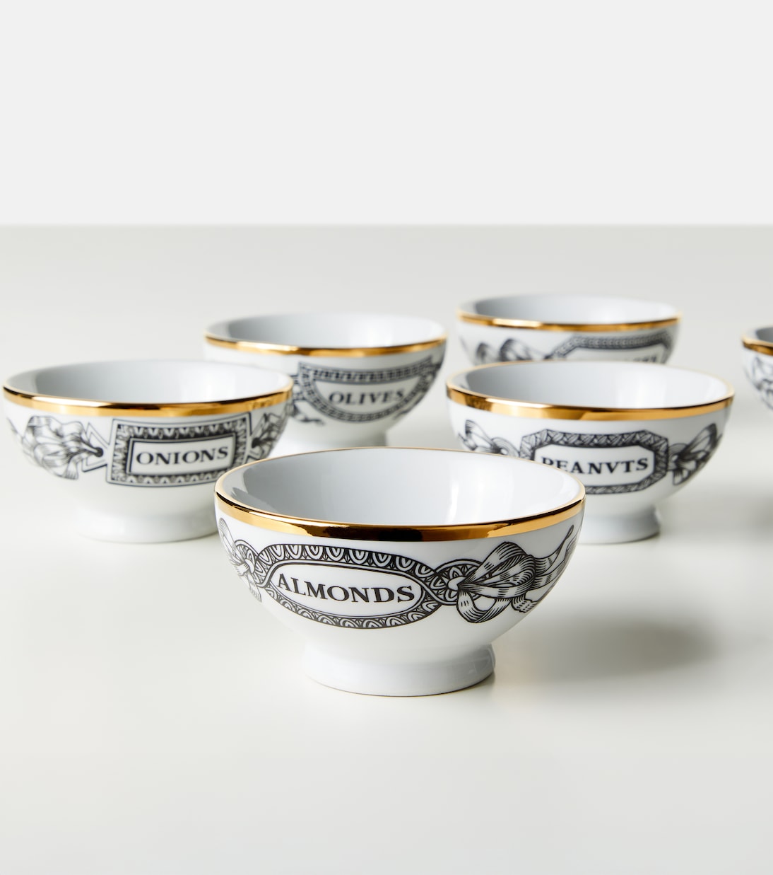 Set of 6 porcelain bowls | Fornasetti