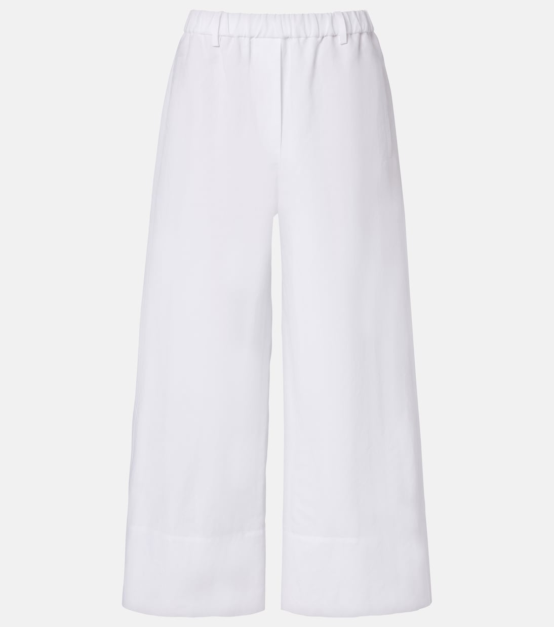 Linen and cotton wide-leg pants | Brunello Cucinelli