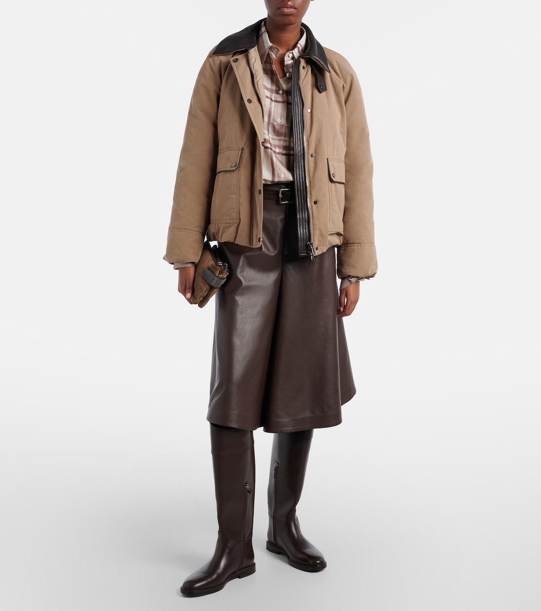 Checked silk shirt | Brunello Cucinelli