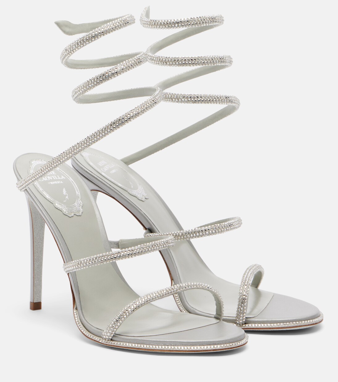 Cleo embellished satin sandals | Rene Caovilla