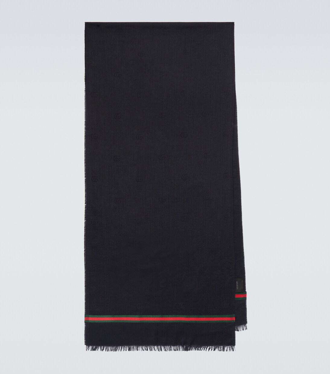 Web Stripe wool and silk scarf | Gucci