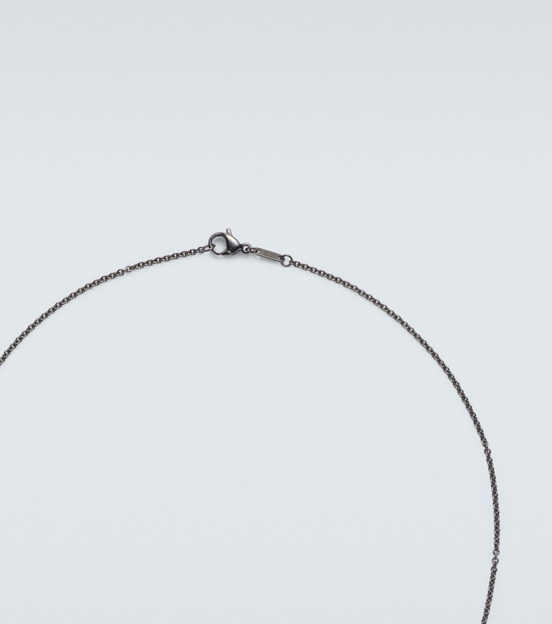 Classic 18kt white gold and steel necklace with diamonds | Ileana Makri