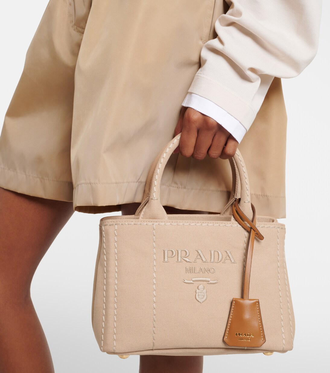 Henkeltasche Prada Jardinière aus Canvas | Prada