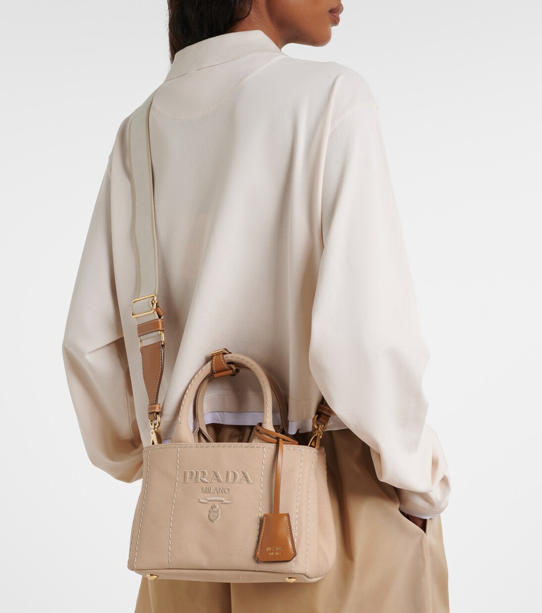 Henkeltasche Prada Jardinière aus Canvas | Prada