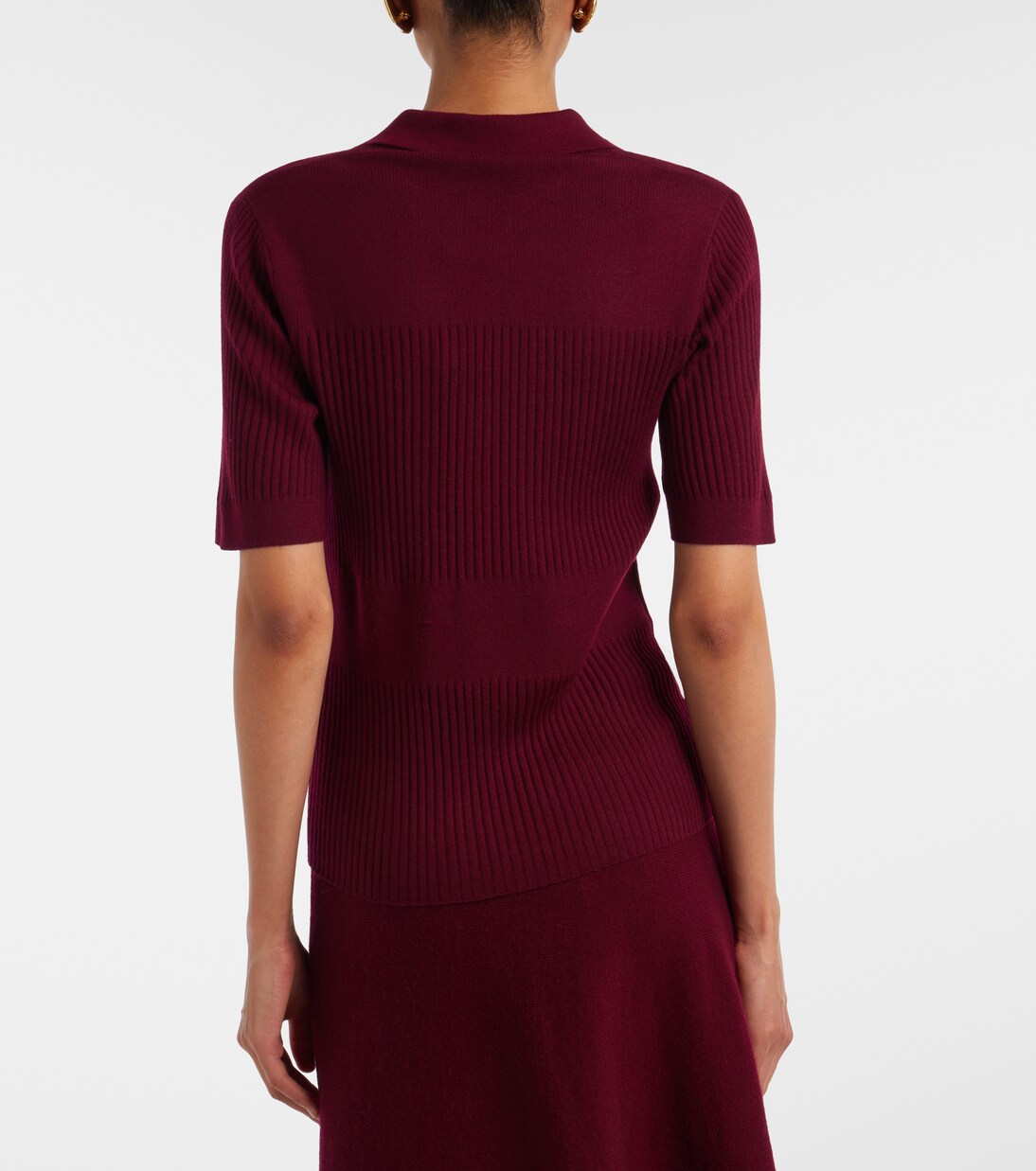 Malie ribbed-knit cashmere polo sweater | Lisa Yang