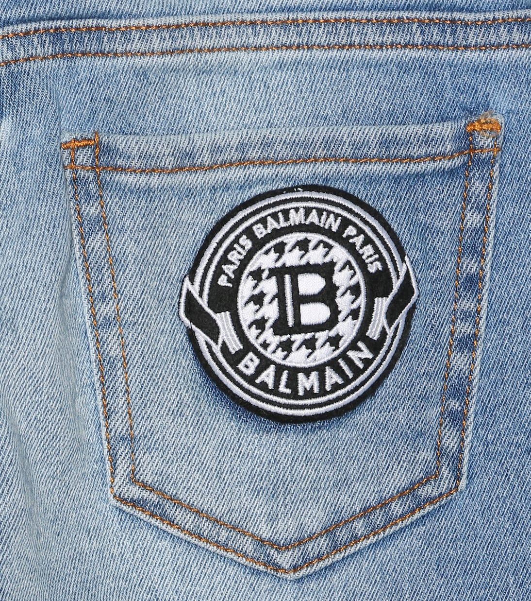 patch denim jeans | Balmain Kids