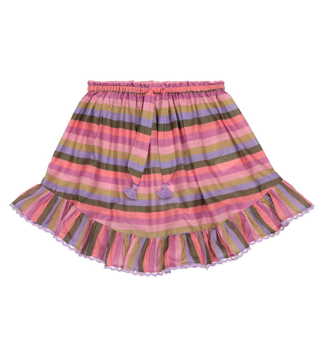 Poppy striped cotton voile miniskirt | Zimmermann Kids