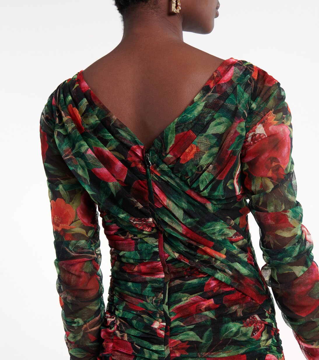 Robe midi imprimée en coton | Dolce&Gabbana