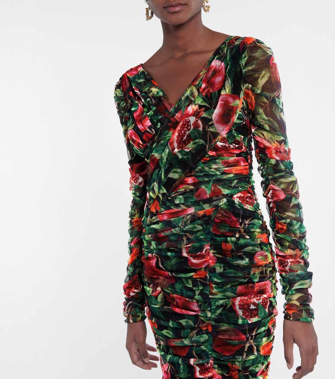 Robe midi imprimée en coton | Dolce&Gabbana