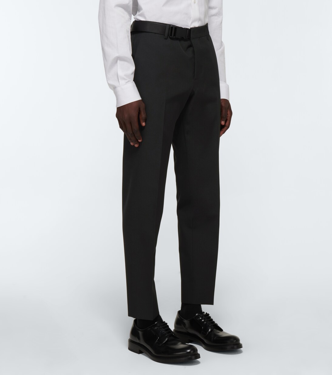 搭扣羊毛裤装 | Prada