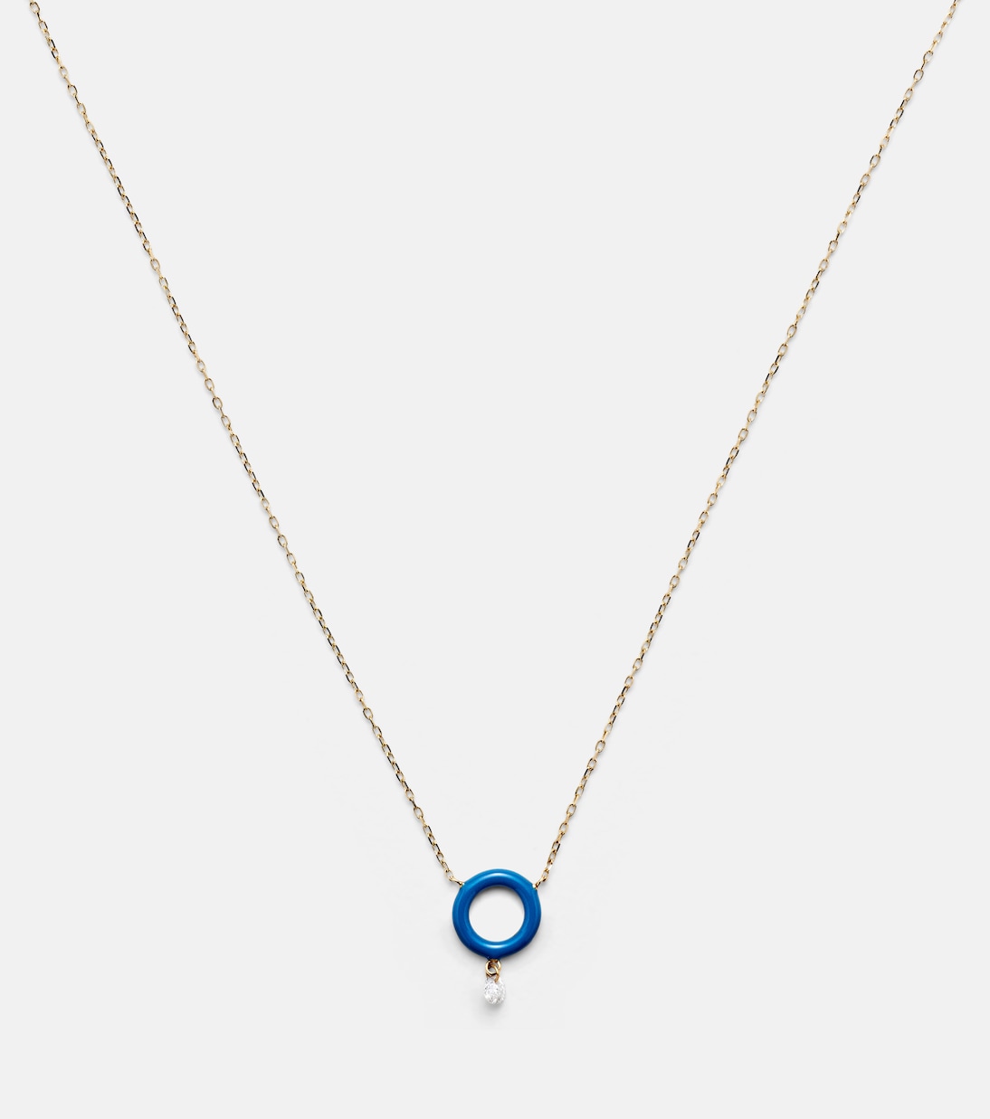 18kt gold chain necklace with white diamond | Persée