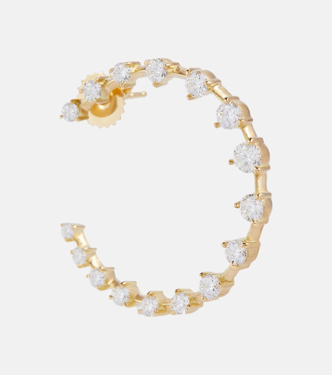 Boucles d'oreilles Crescent en or 18 ct et diamants | Jade Trau