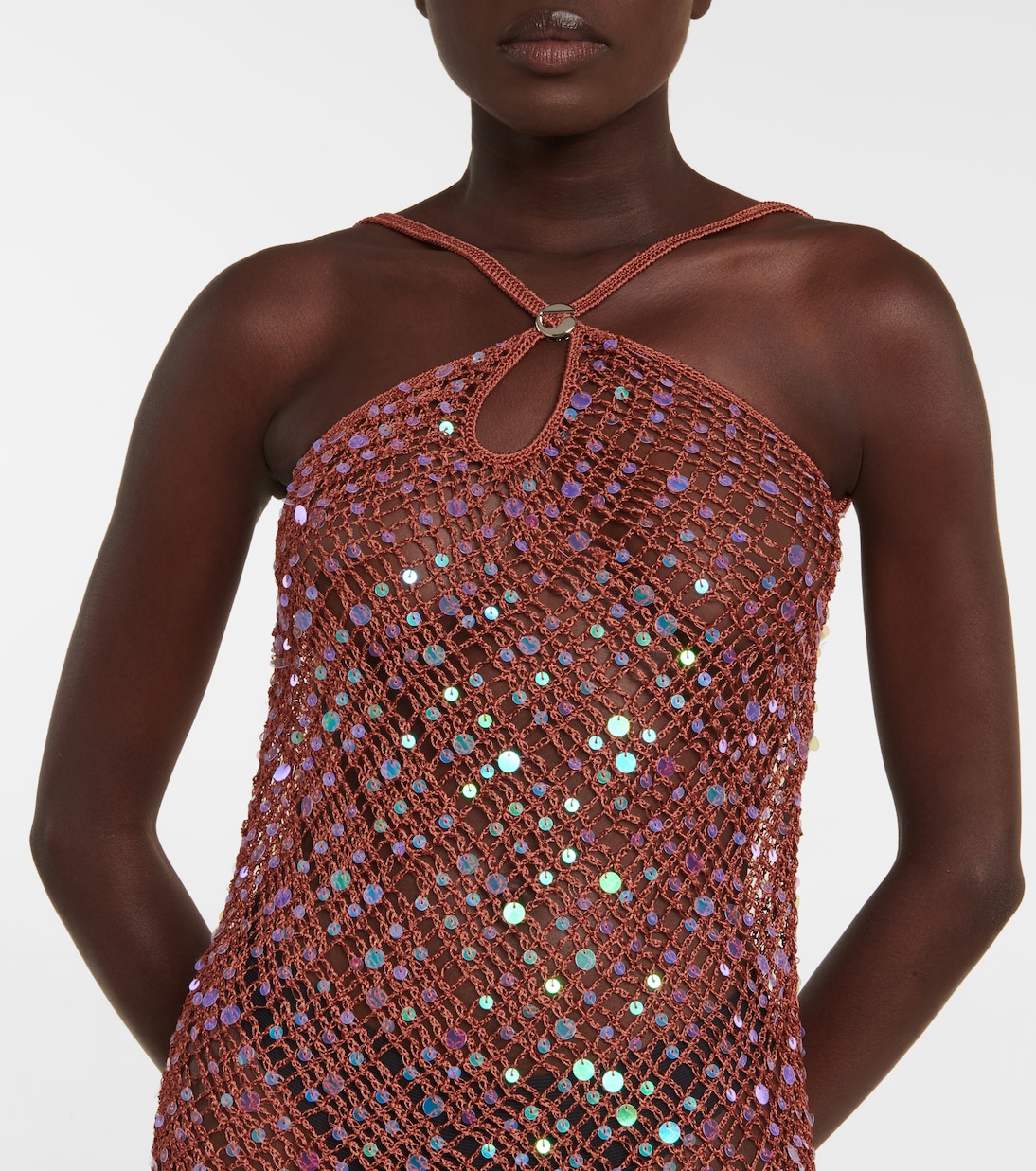 Robe en crochet à sequins | Coperni