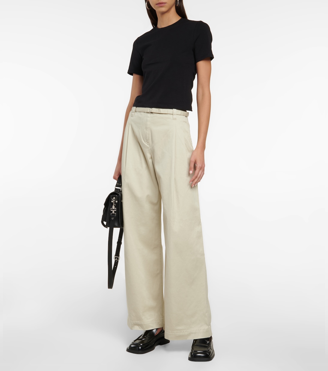High-Rise-Hose aus Twill | Proenza Schouler