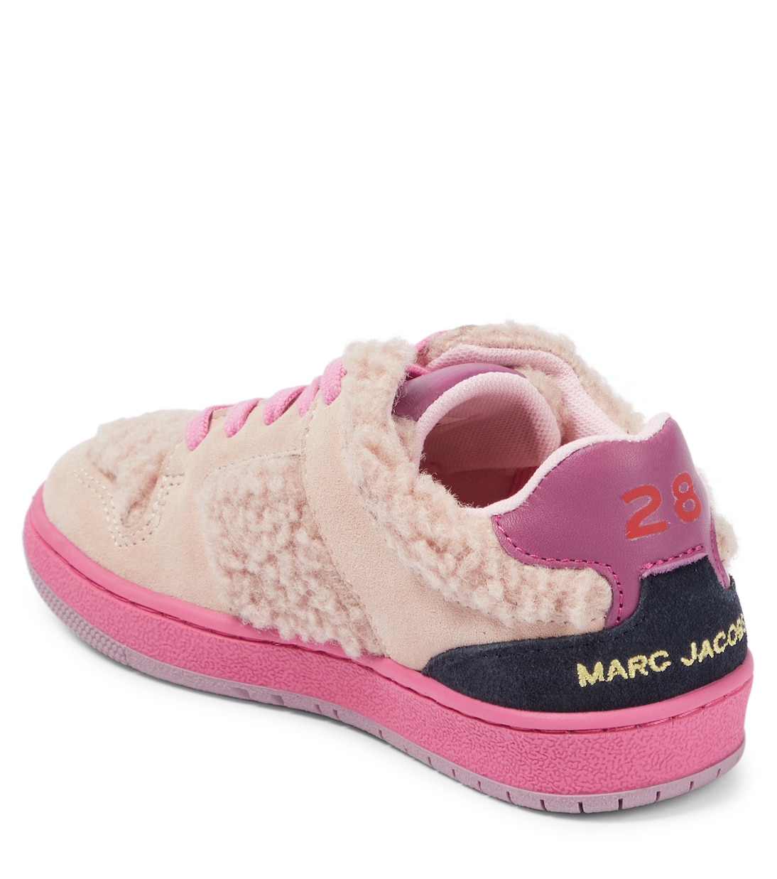 Teddy-trimmed suede sneakers | Marc Jacobs Kids