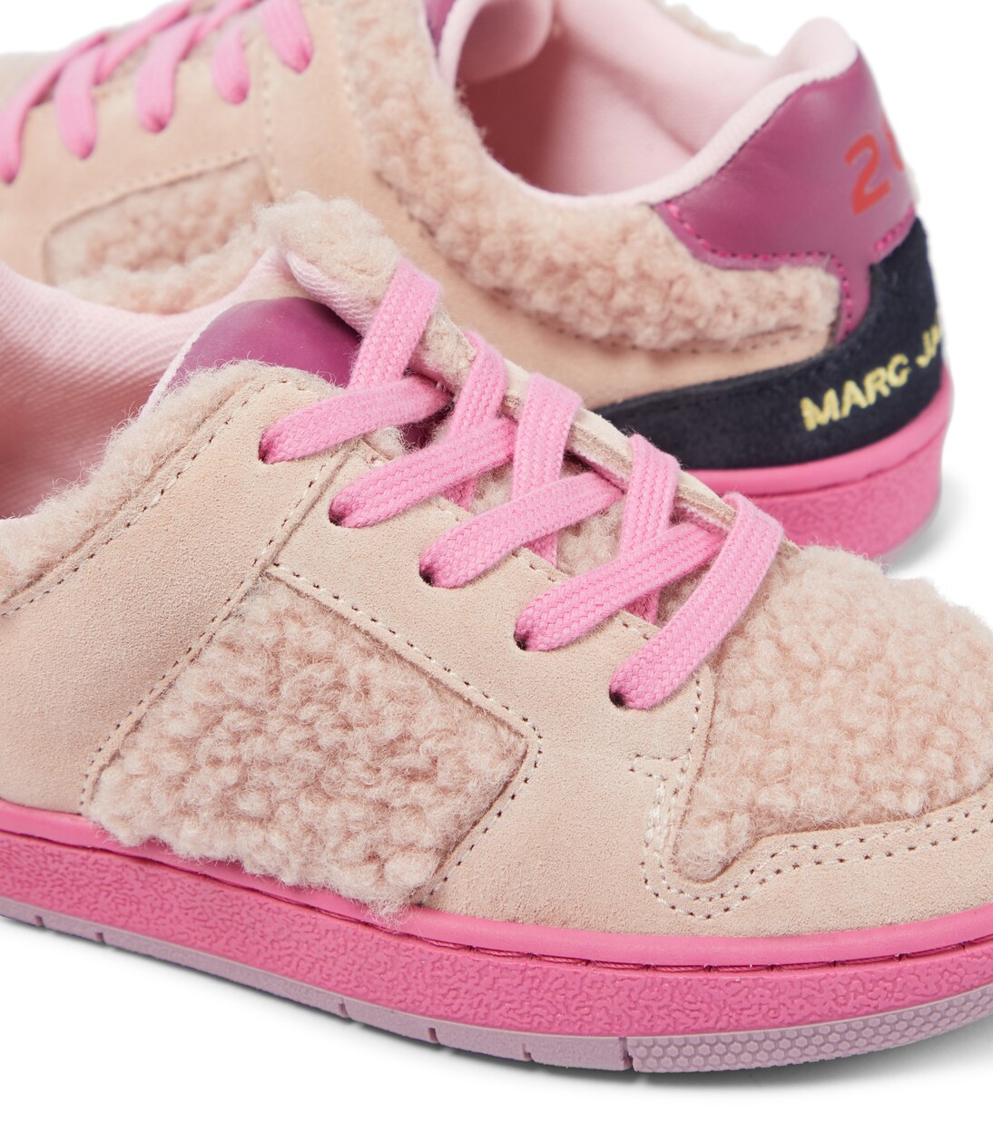 Teddy-trimmed suede sneakers | Marc Jacobs Kids