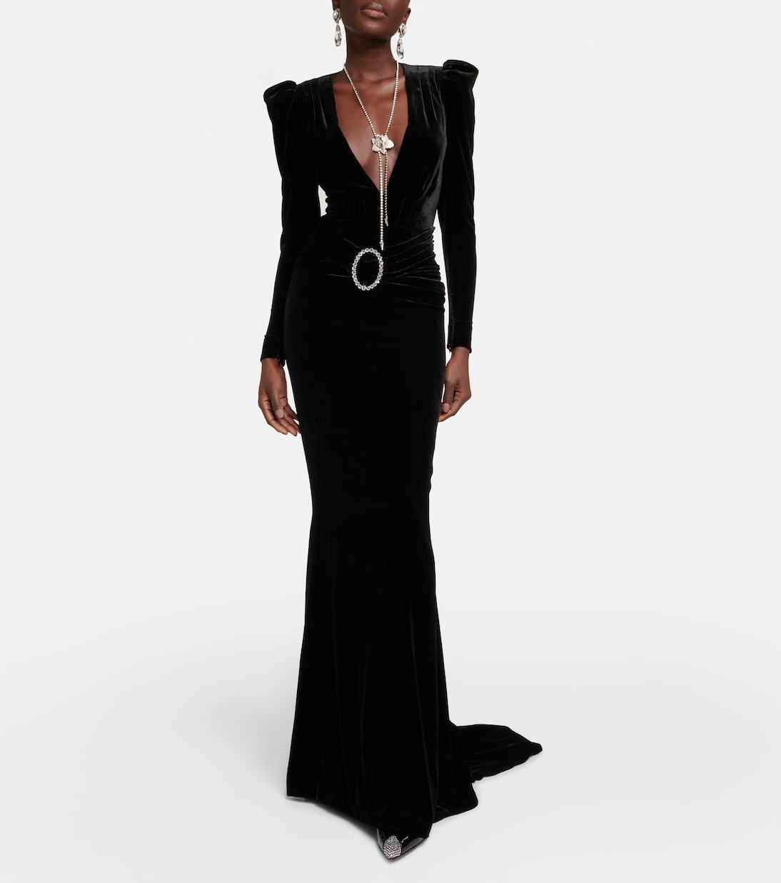 Verzierte Robe aus Samt | Alessandra Rich