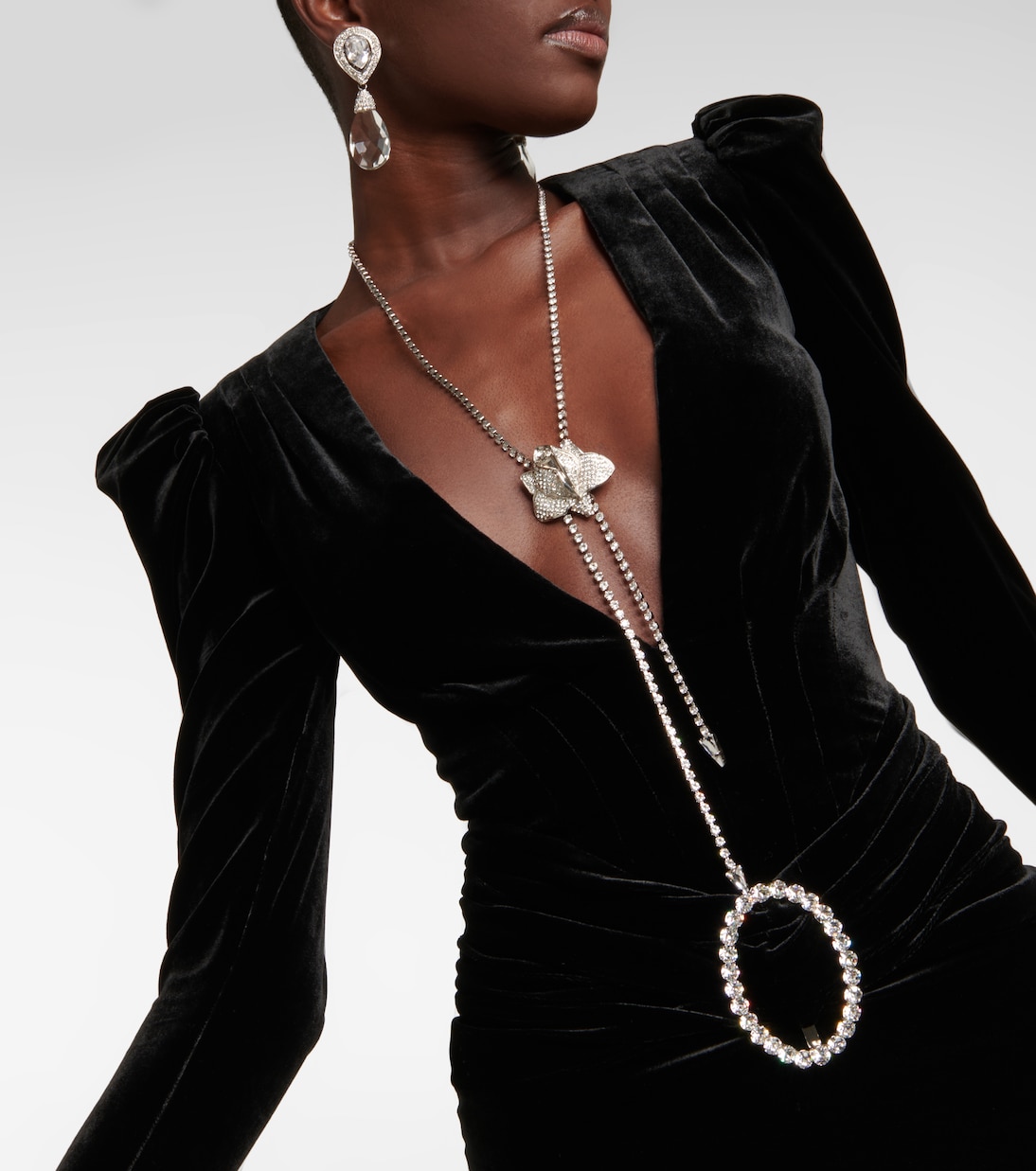 Verzierte Robe aus Samt | Alessandra Rich