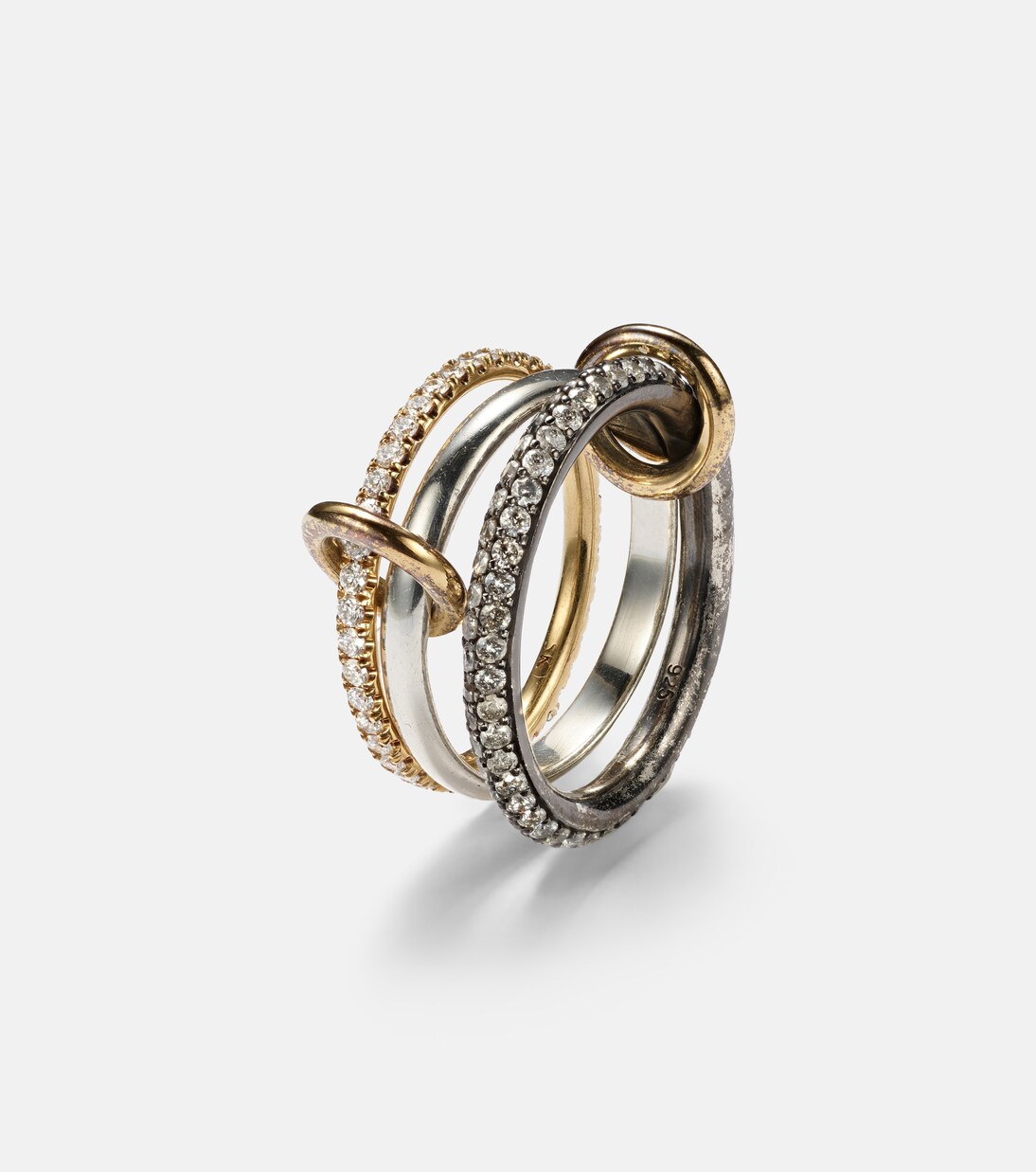 Anillos unidos Scorpio de oro de 18 ct con diamantes | Spinelli Kilcollin