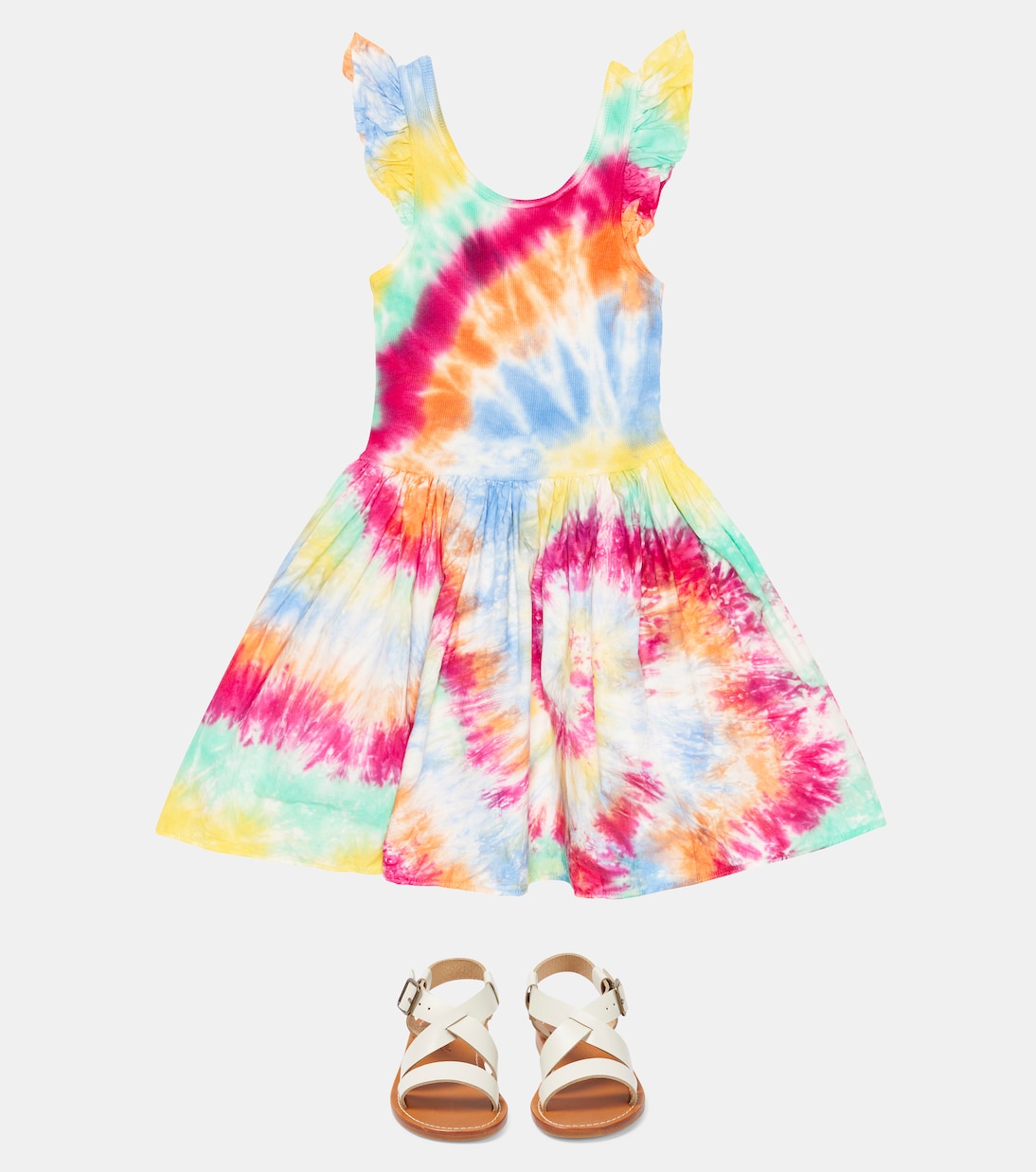 Cloudia ruffle-detail cotton dress | Molo