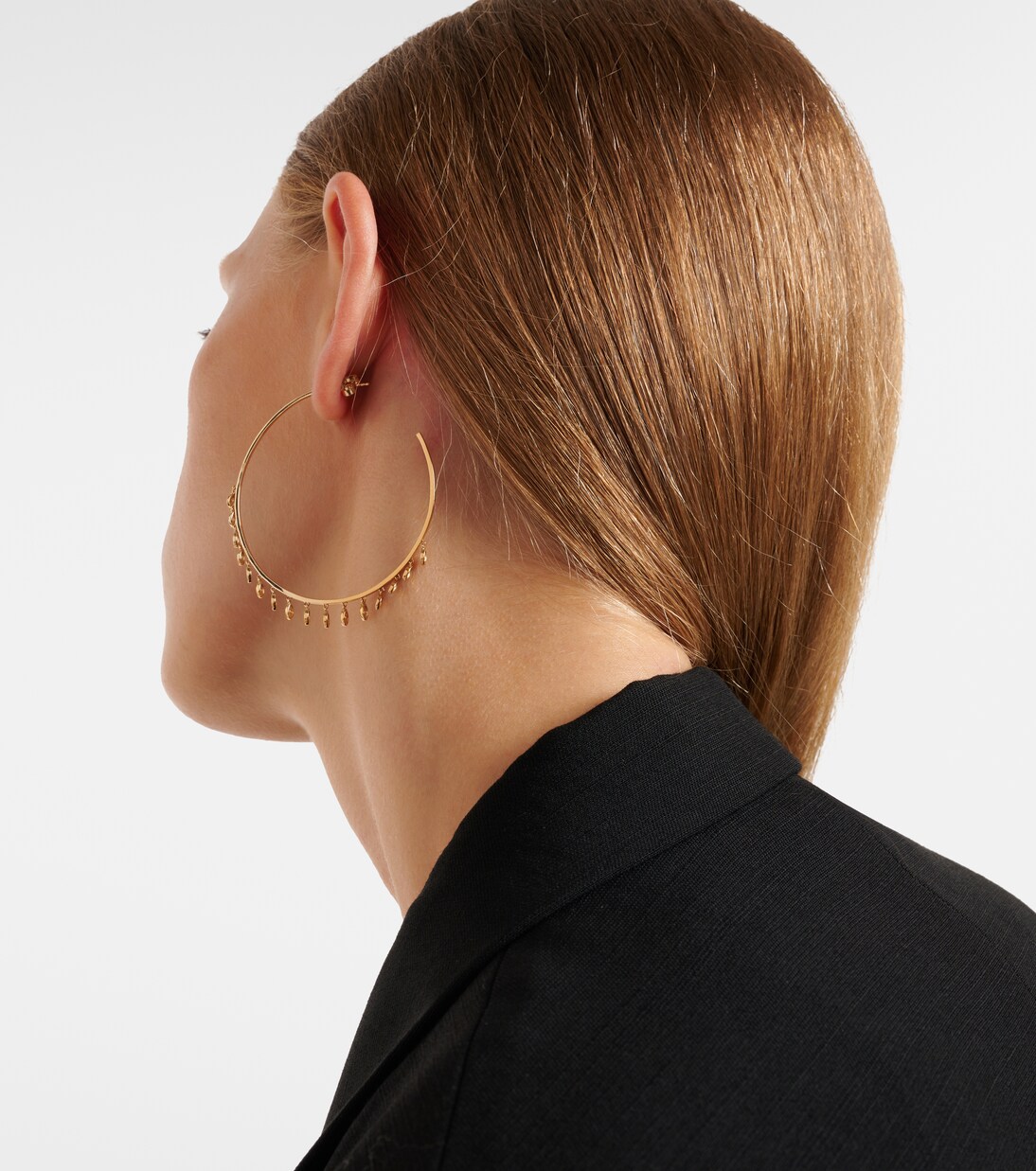 14kt gold hoop earrings with diamonds | Sydney Evan