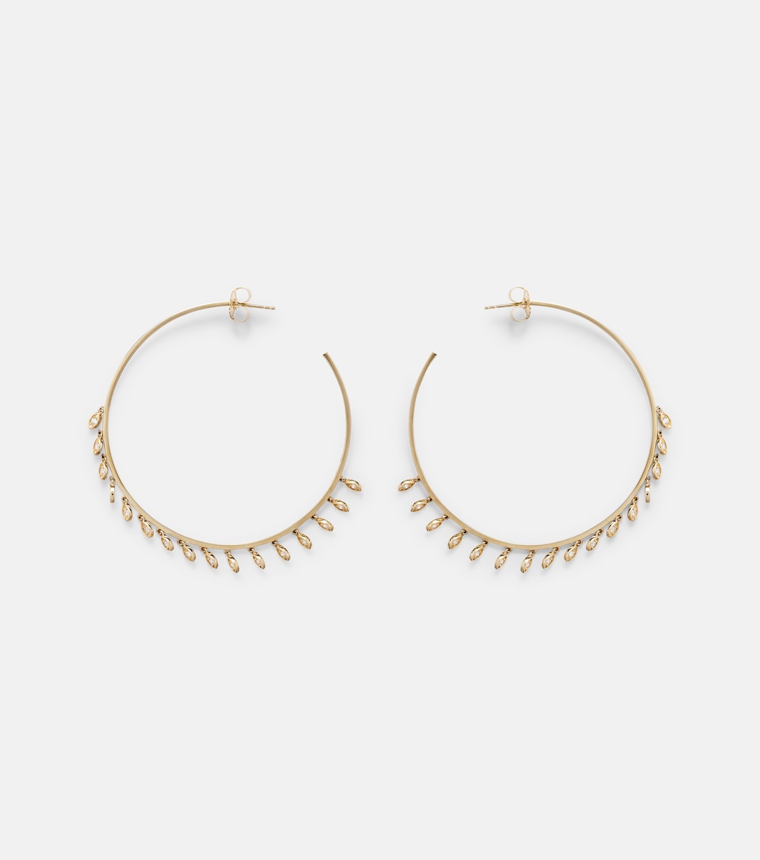 14kt gold hoop earrings with diamonds | Sydney Evan