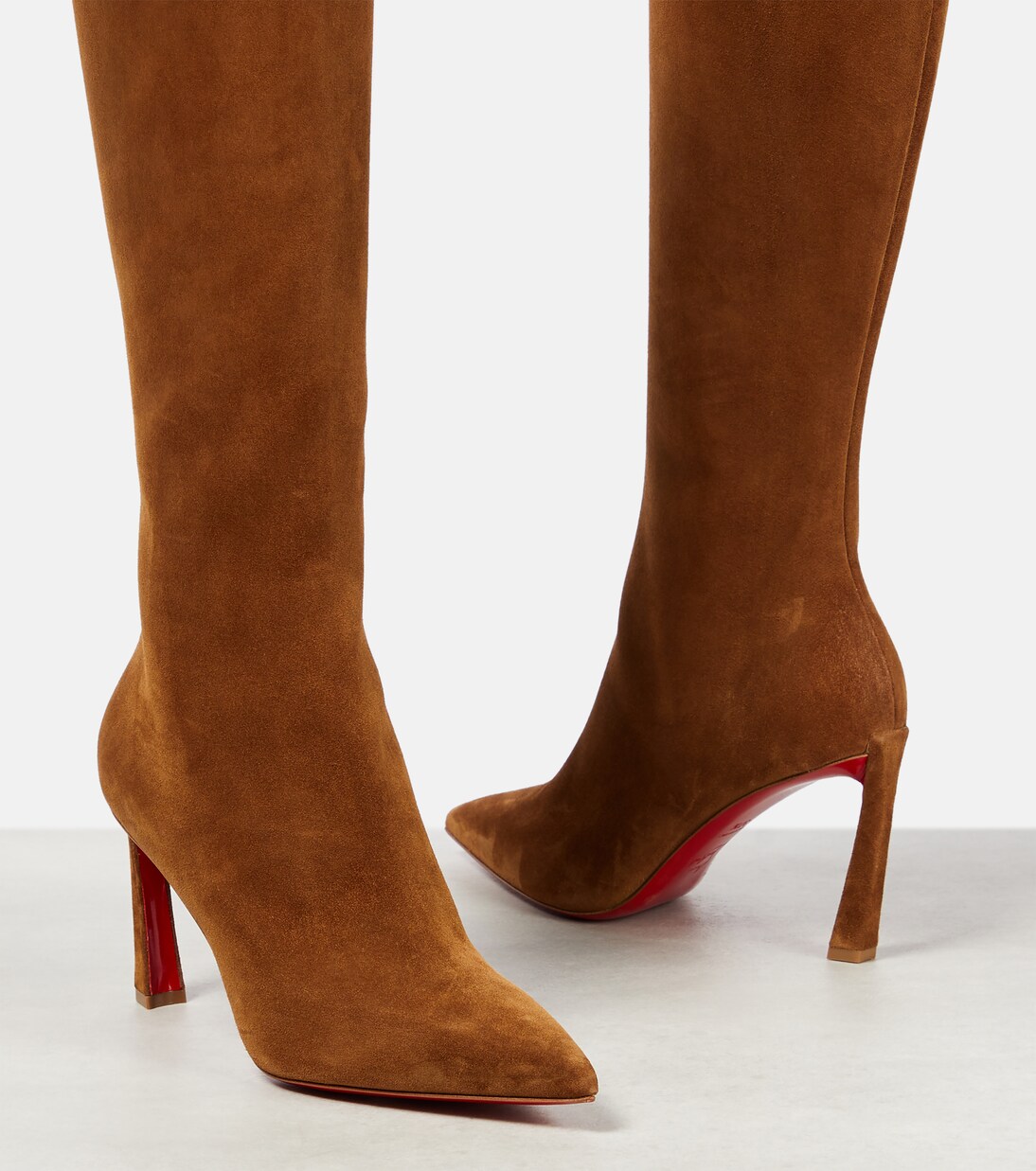 Condora Botta 85 suede knee-high boots | Christian Louboutin