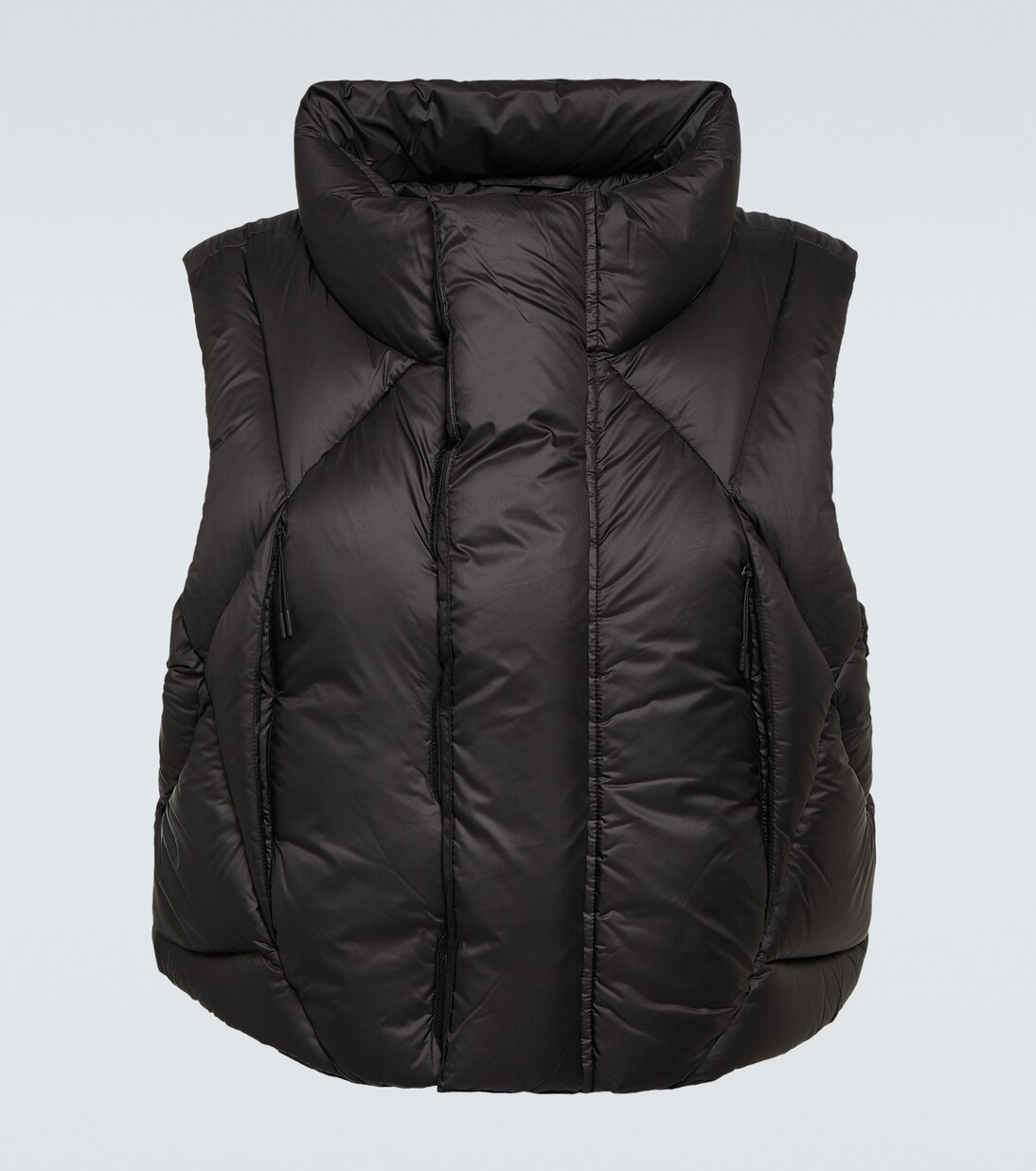 Grid cropped down vest | Entire Studios