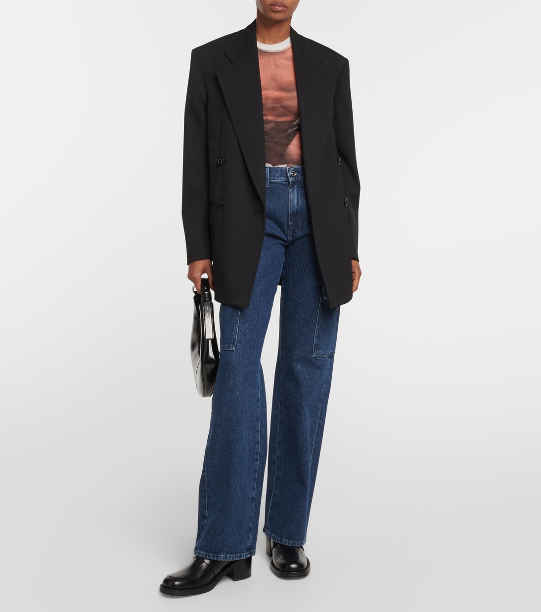 Tess Cargo high-rise straight jeans | 7 For All Mankind