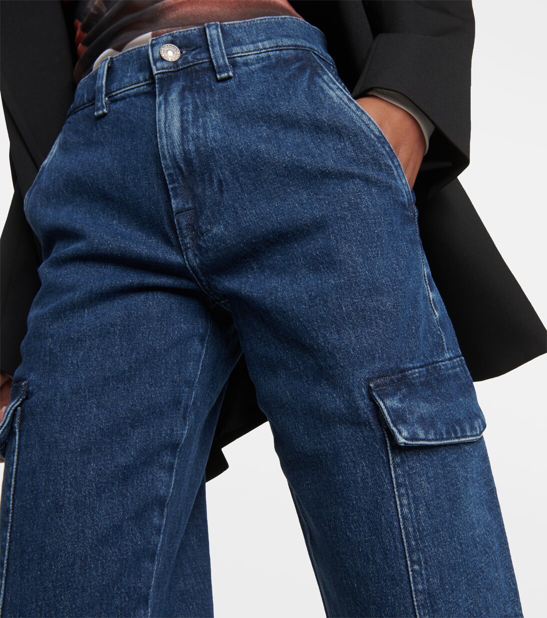Tess Cargo high-rise straight jeans | 7 For All Mankind