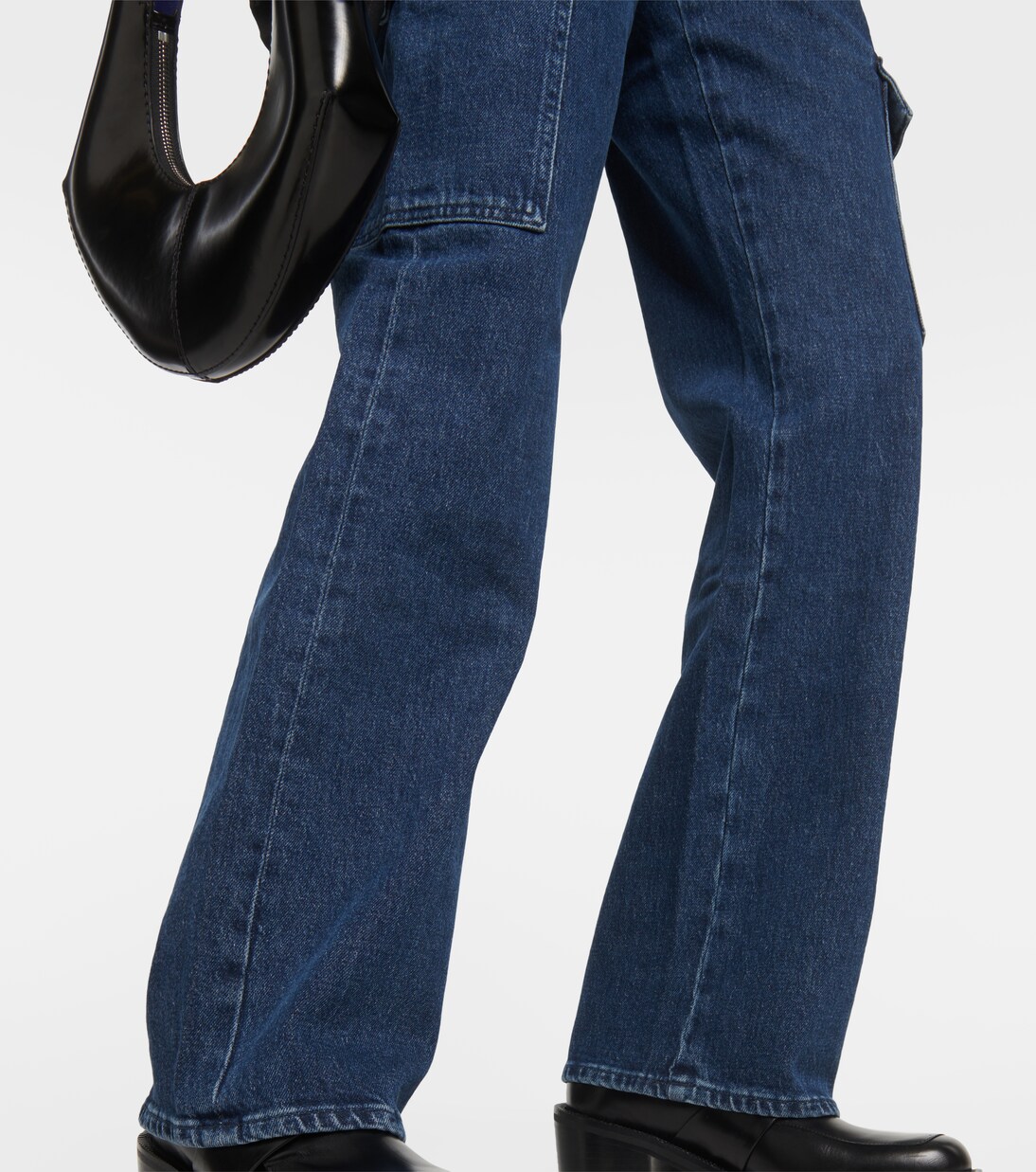 Tess Cargo high-rise straight jeans | 7 For All Mankind