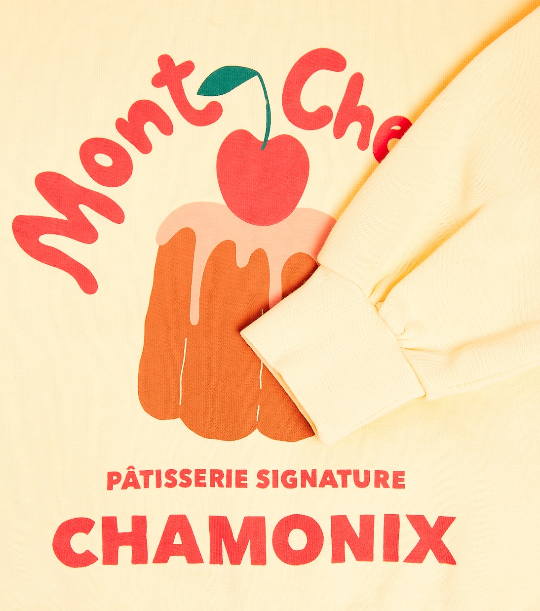 Mont Cherry cotton jersey sweatshirt | Tinycottons