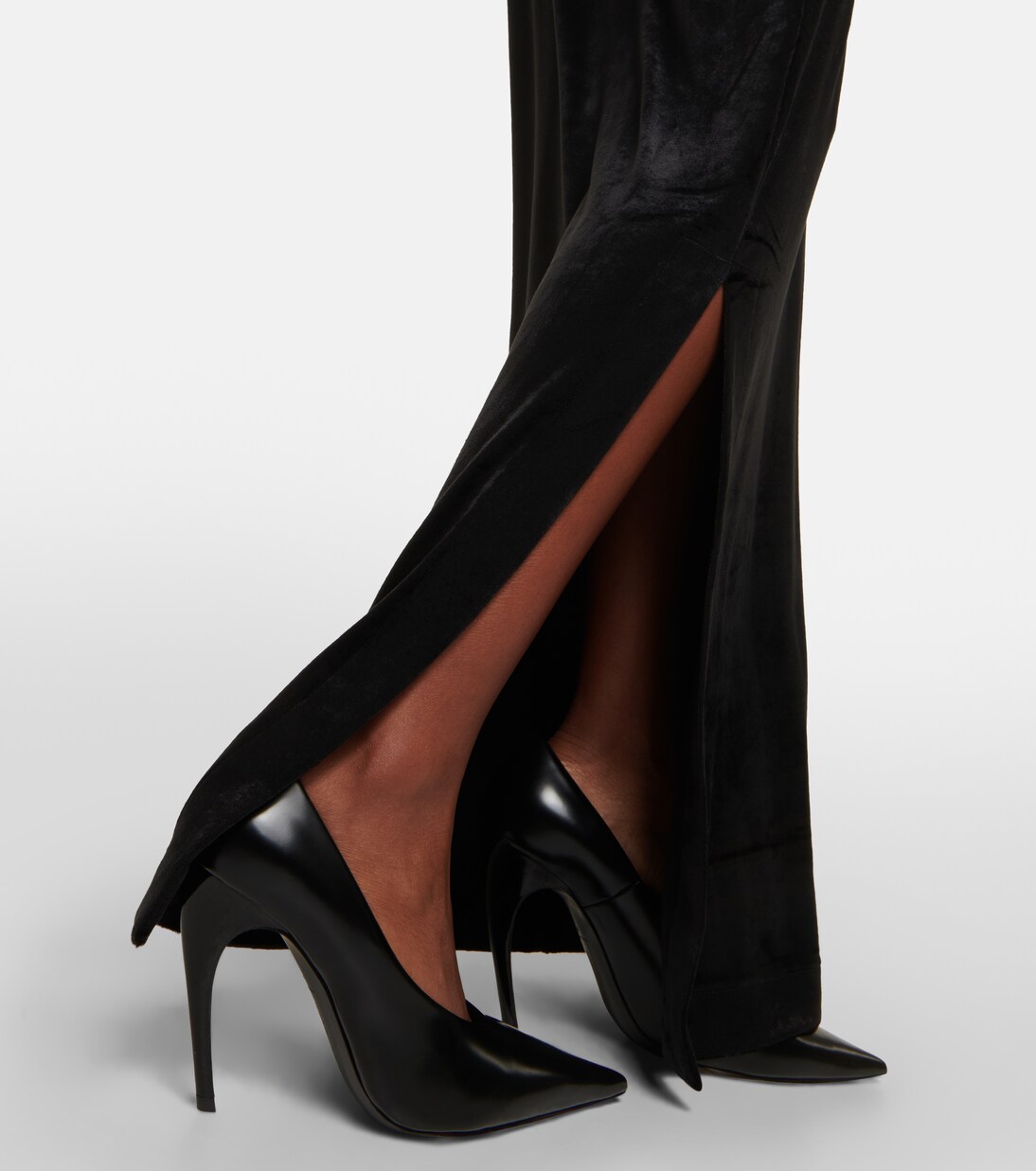 Cutout velvet maxi dress  | Nensi Dojaka