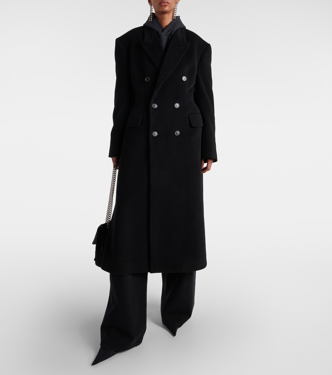 Mantel Cinched aus einem Kaschmirgemisch | Balenciaga