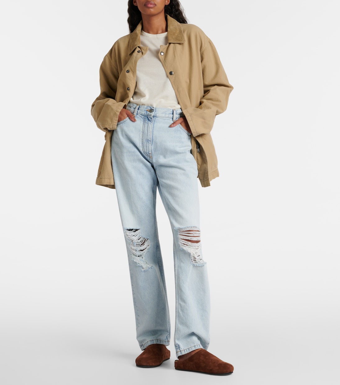 Hugo suede mules | The Row