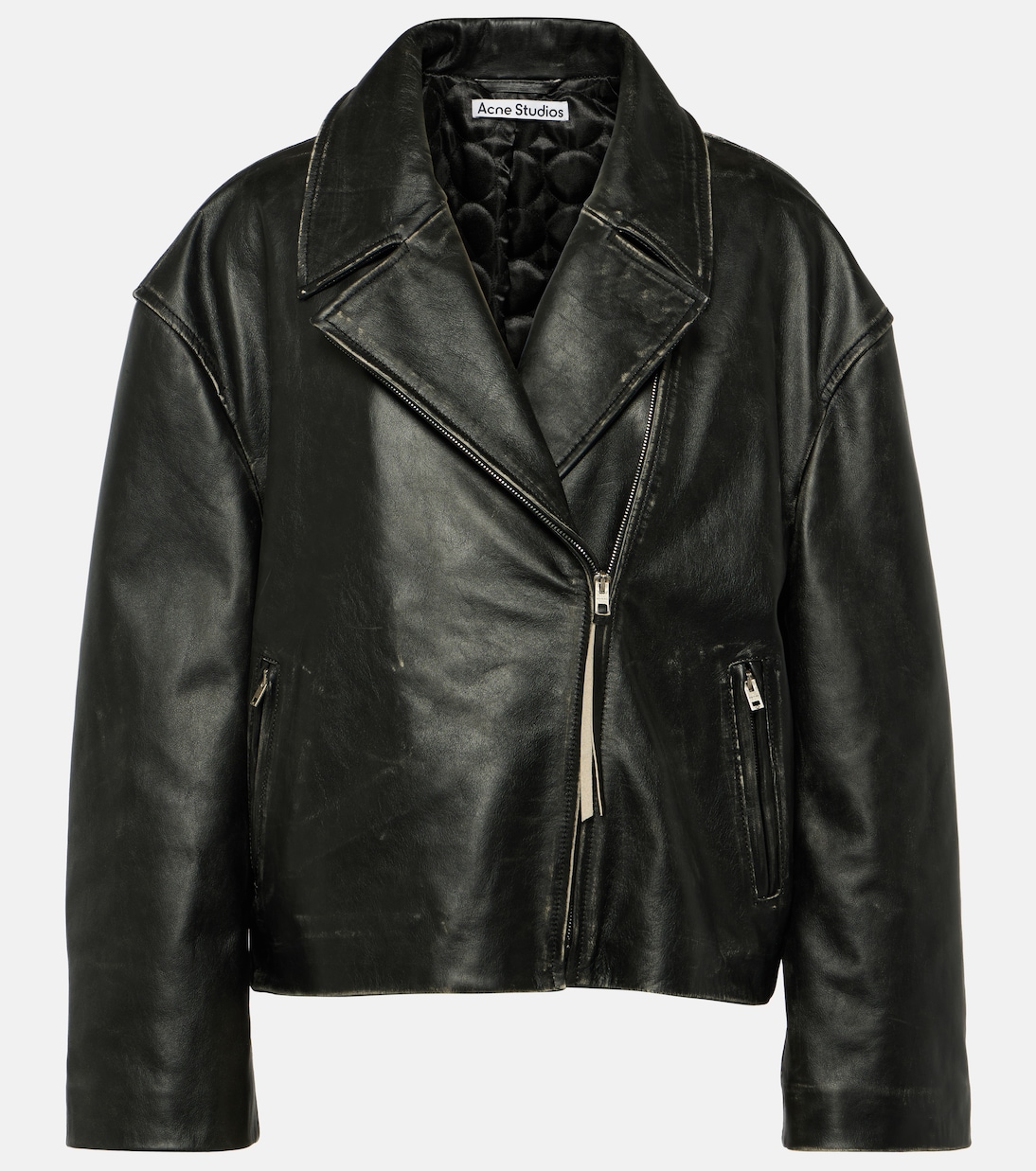 Distressed leather biker jacket | Acne Studios