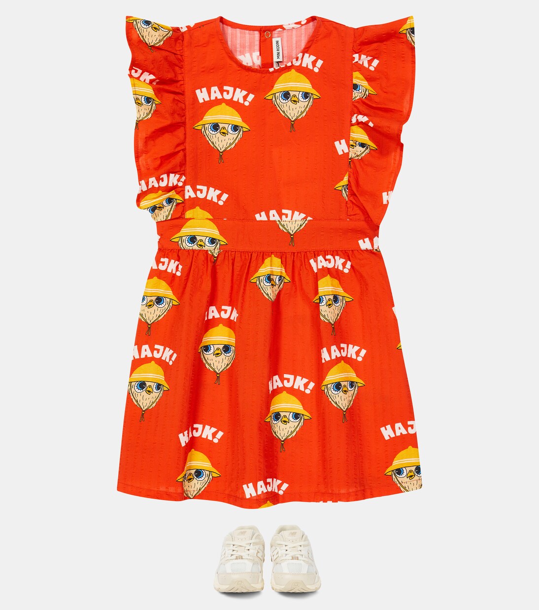 Ruffled cotton dress | Mini Rodini