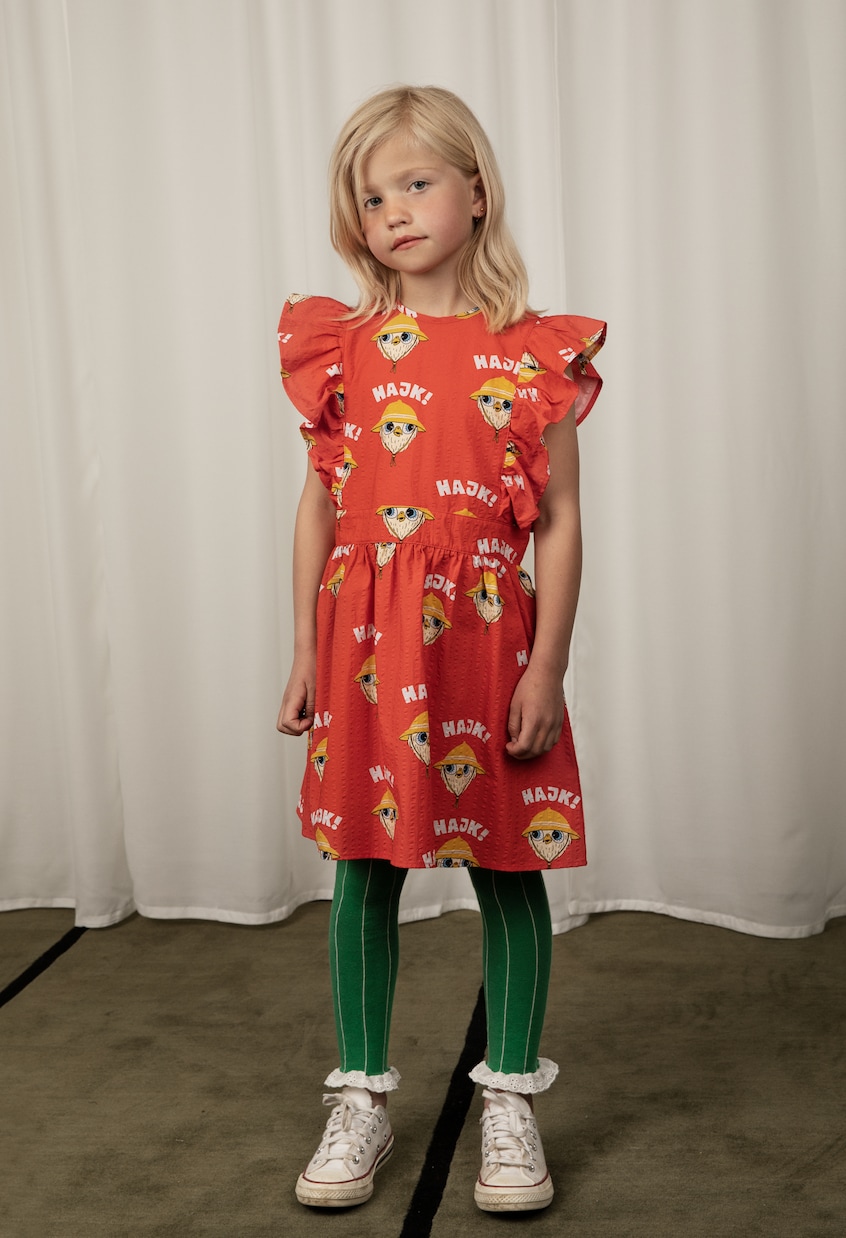 Ruffled cotton dress | Mini Rodini