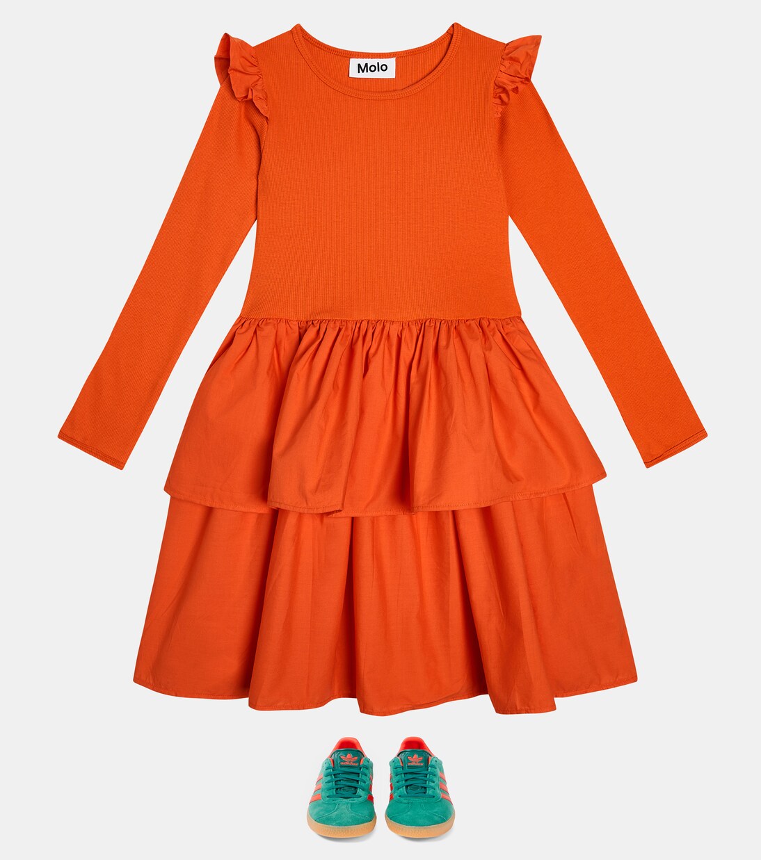 Cathi tiered cotton-blend dress | Molo