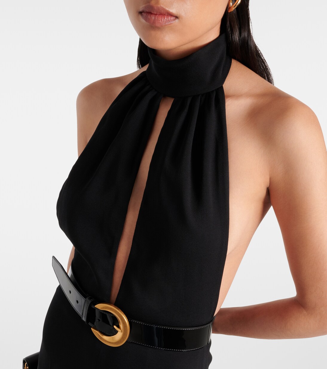 Halterneck sable jumpsuit | Tom Ford