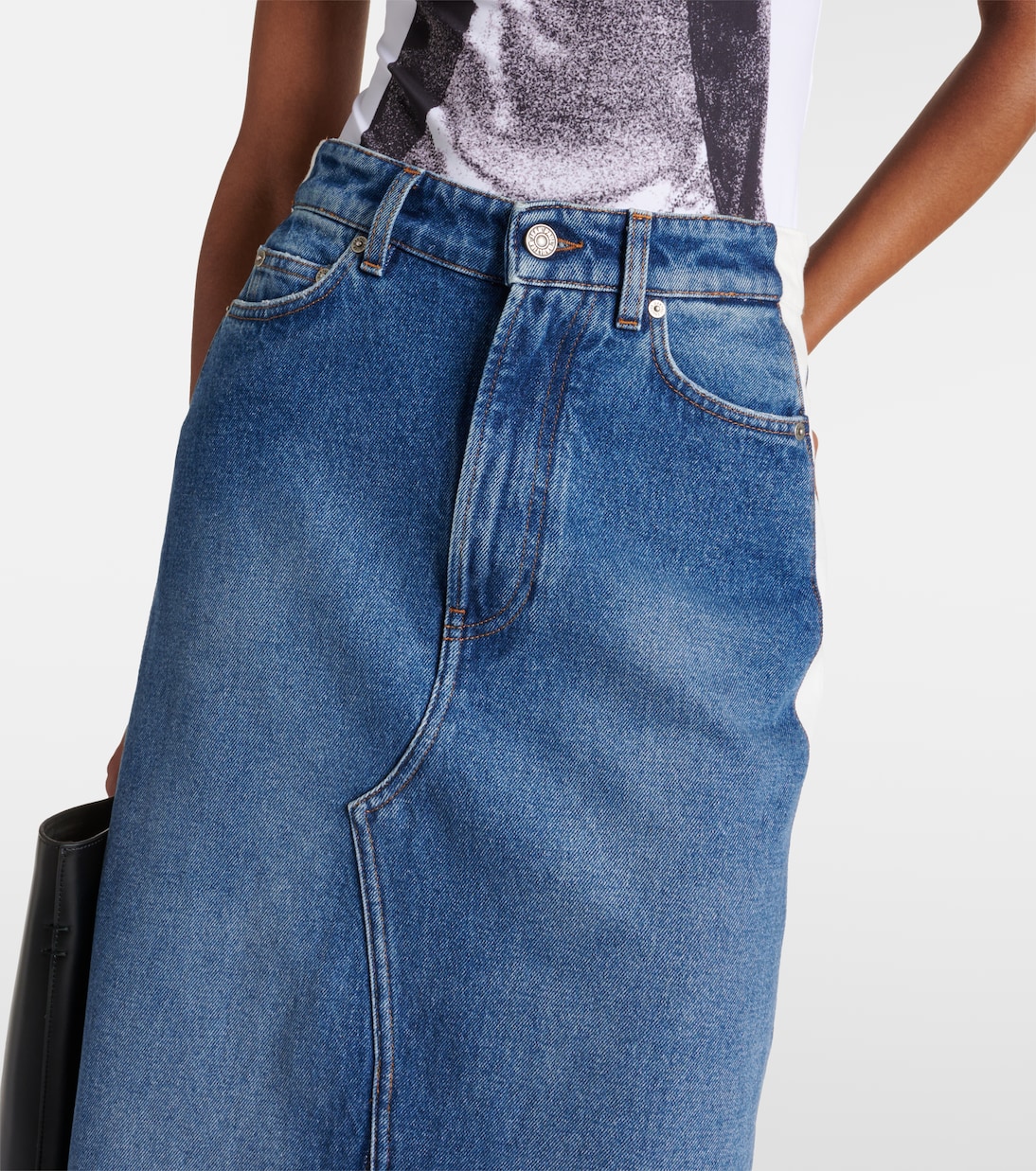 Maxirock aus Denim und Baumwolle | Jean Paul Gaultier