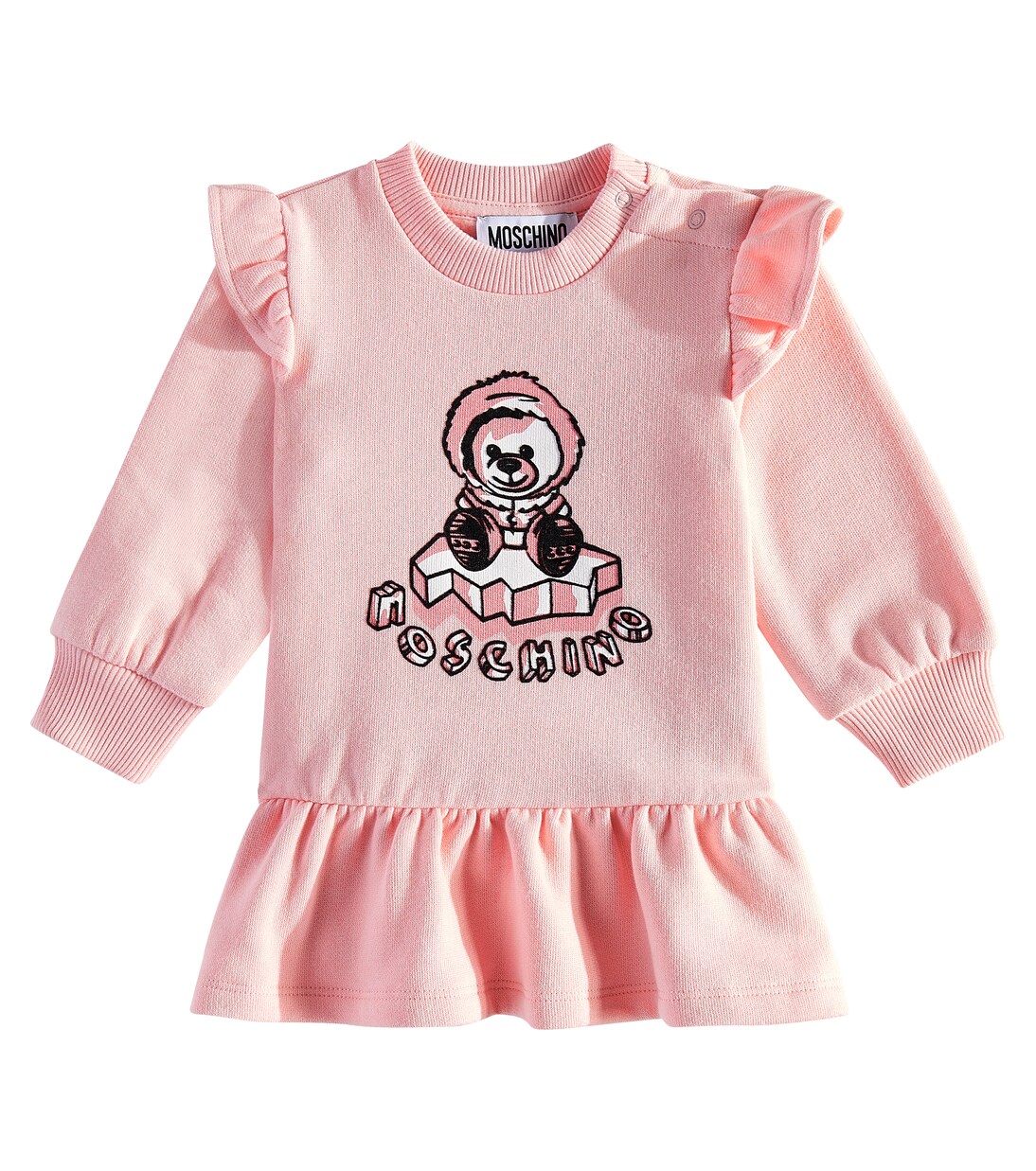 Baby Teddy Bear cotton dress | Moschino Kids