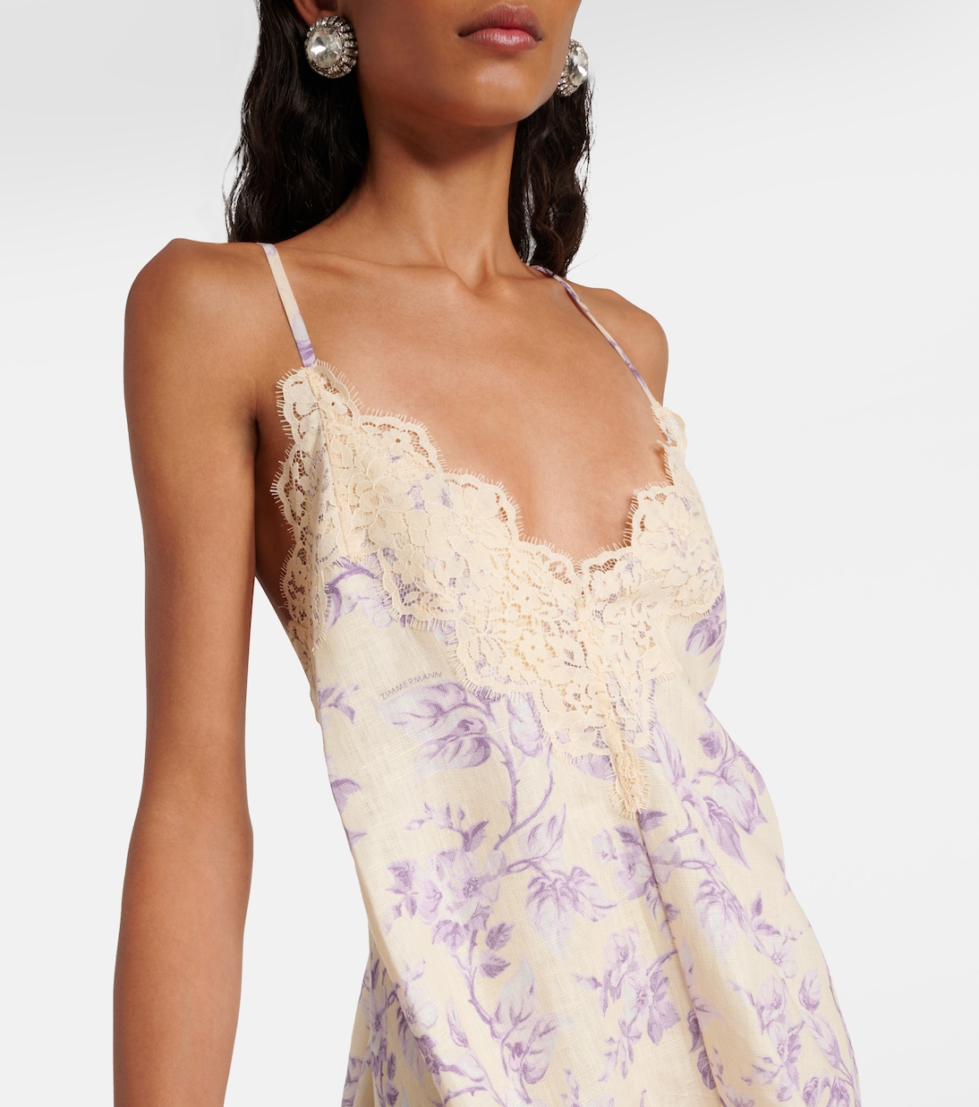 Slipdress Halliday aus Leinen mit Spitze | Zimmermann