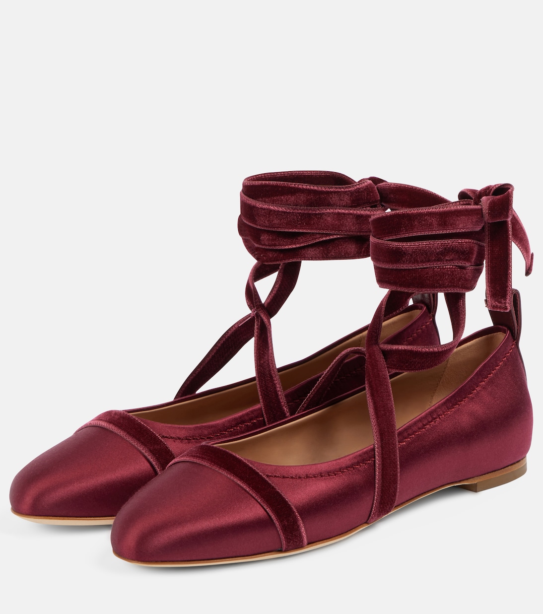 Spencer satin ballet flats | Malone Souliers