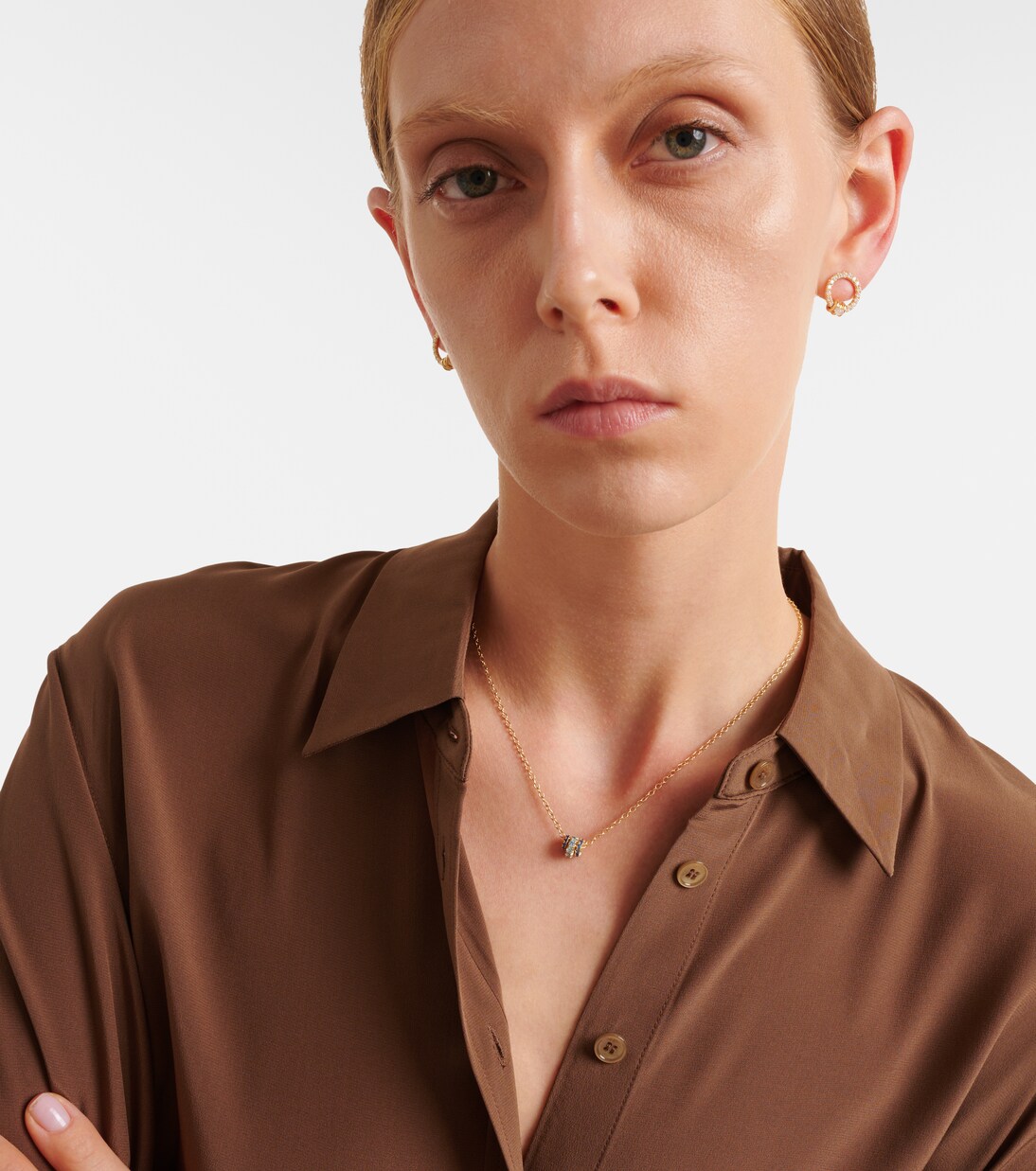 Collana Vesta in oro 18kt con zaffiri e acquamarina  | Spinelli Kilcollin