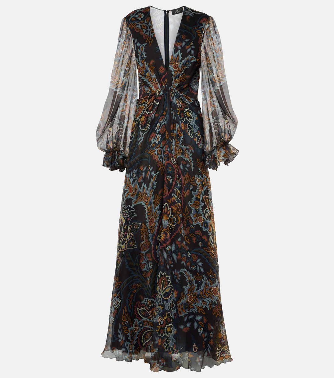 Robe longue imprimée en soie | Etro
