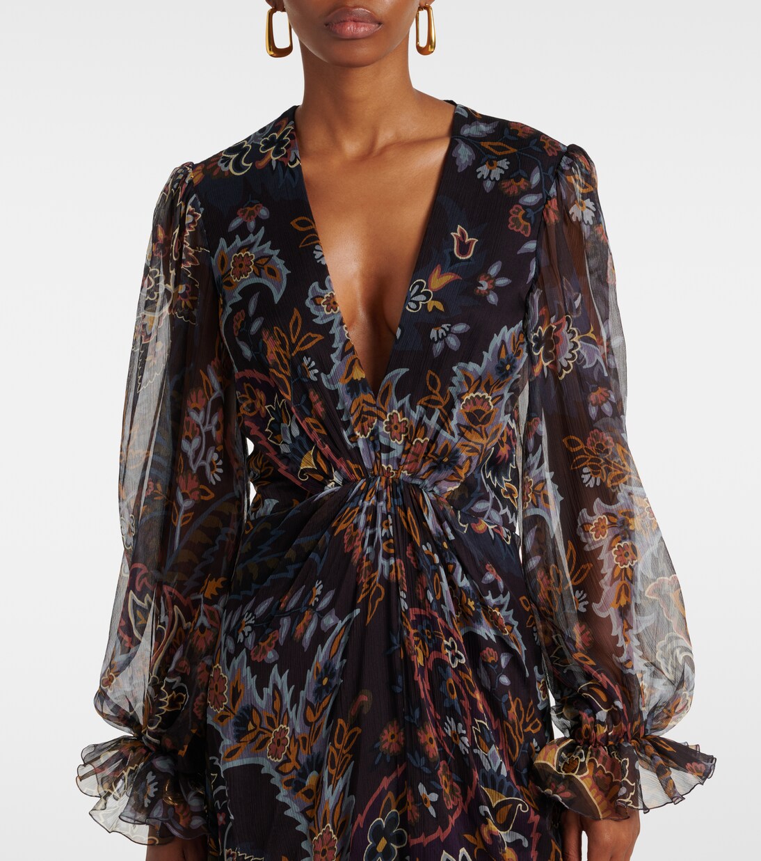 Robe longue imprimée en soie | Etro