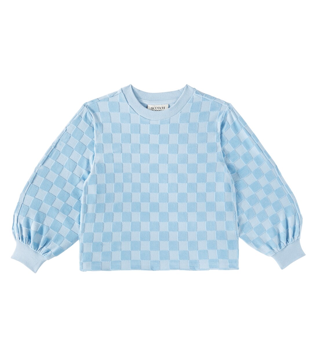 Checked cotton-blend fleece sweatshirt | Scotch & Soda Kids
